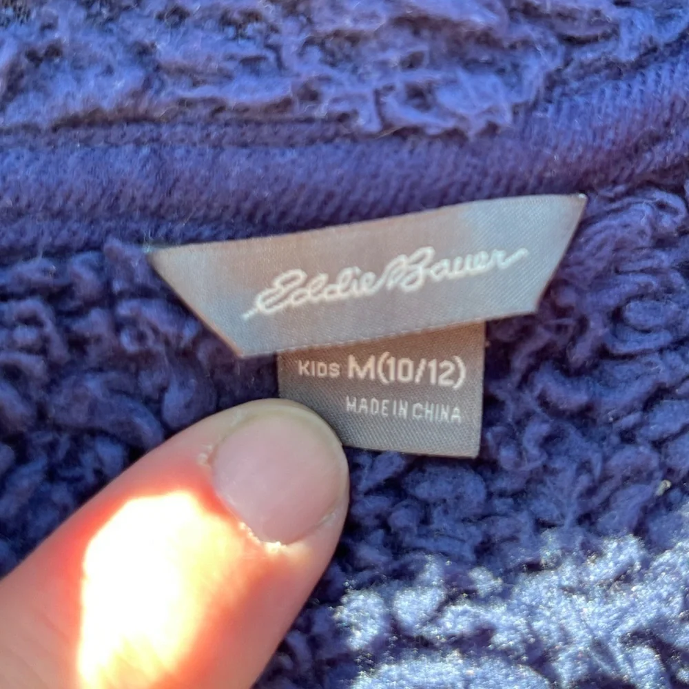 Kid's Eddie Bauer Jacket Multicolor Fleece M‎ Soft Full Zip Outdoor Visibility